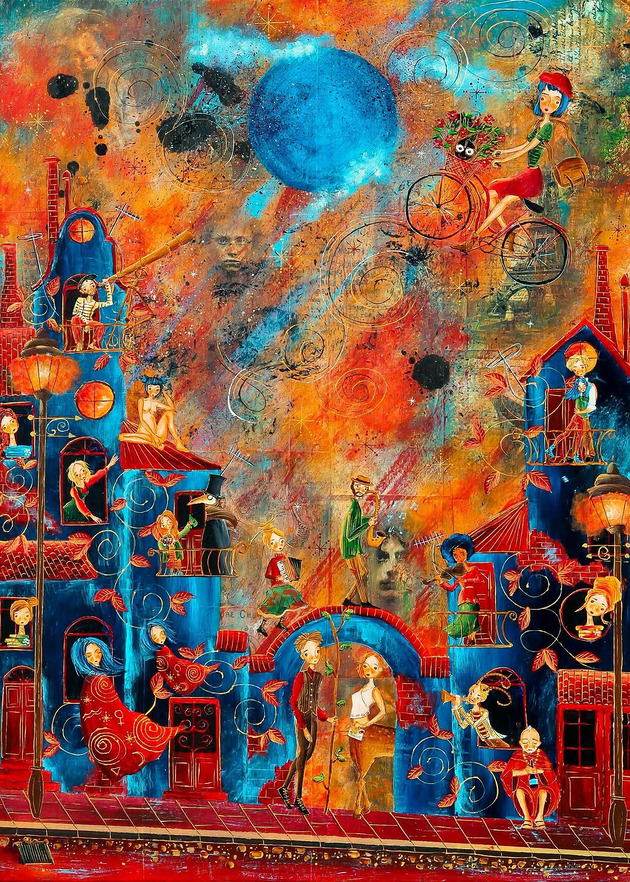 obrazy Noc na ulicy marzeń - obraz