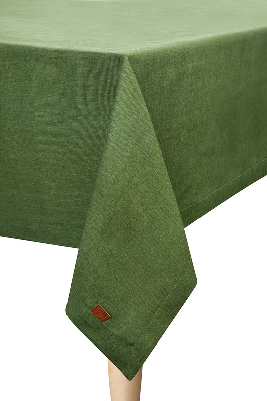 obrusy i serwetki Obrus lniany zielony