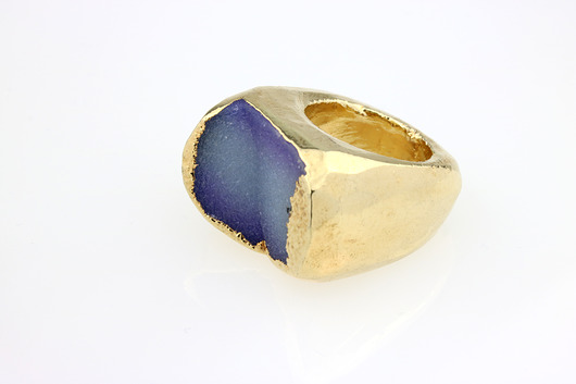 Brazi InspiRING 3/4 Gold Fiolet Brazi Druse Jewelry