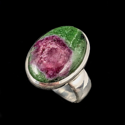 pierścionki srebrne Pierścionek rubin w zoizycie