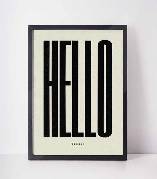 plakat | a3 | hello goodbye Klawe Rzeczy