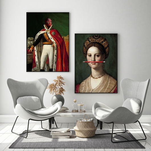 plakaty Zestaw plakatów Luchadore i Dama z ołówkiem