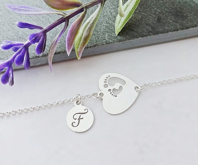 Bransoletka Personalizowana Litera Serce Loa Jewellery