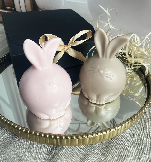 świeczniki i świece Wielkanocny zestaw/ Świece ekologiczne sojowe dekoracyjne jajka wielkanocne