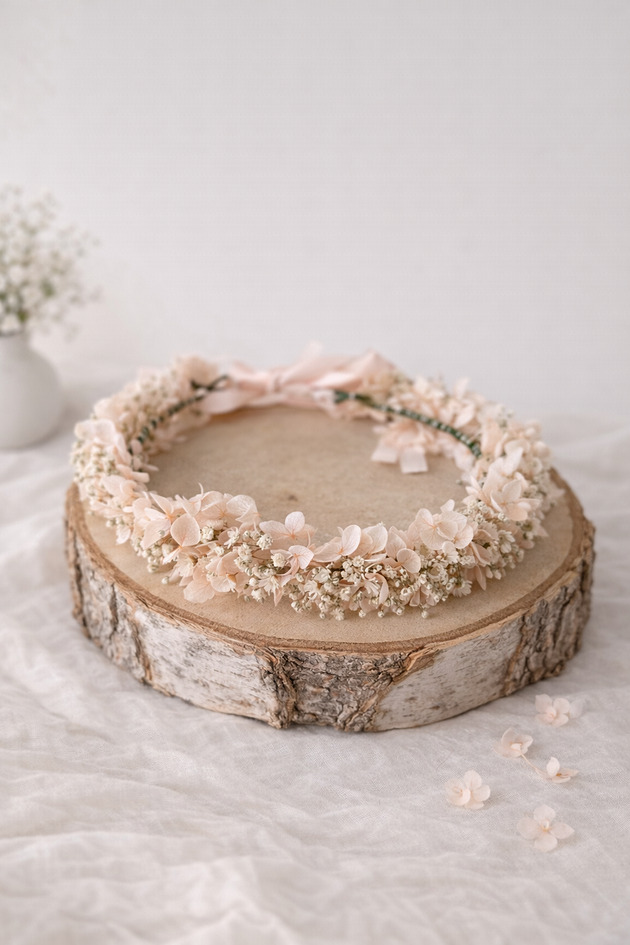 wianki komunijne Wianek na głowę suszki trwały