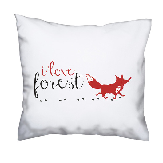poduszki z grafiką Leśna poduszka. i love forest, las i lis