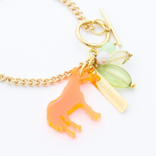 Bransoletka Animal Kingdom z fluo konikiem ANIMALKINGDOM