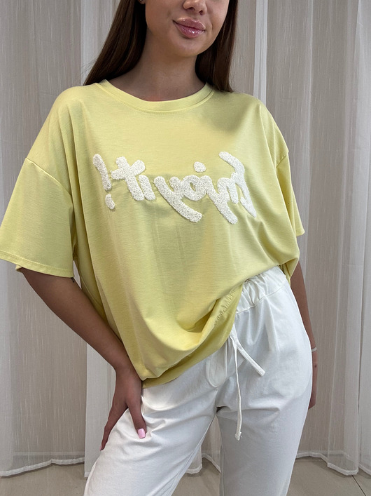 t-shirt damskie Bluzka Enjoy It Giallo