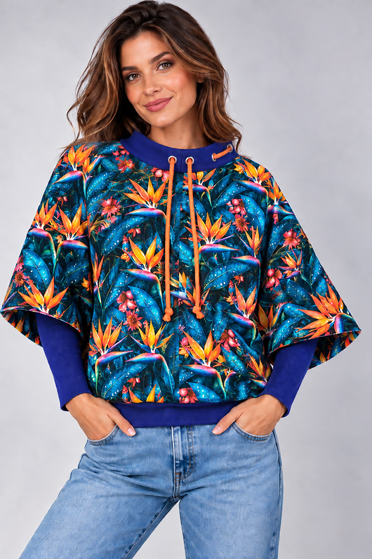 bluza bez kaptura damska Bluza  OTULONA  print