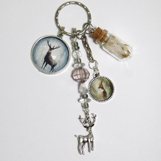 breloki Breloczek - Jeleń, sarna, dmuchawiec