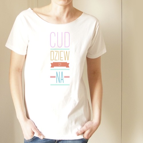 Cud dziewczyna Krótki biały Oversize ONE MUG A DAY