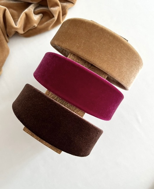 opaski do włosów Welurowa płaska opaska do włosów  4 cm - dostępne kolory