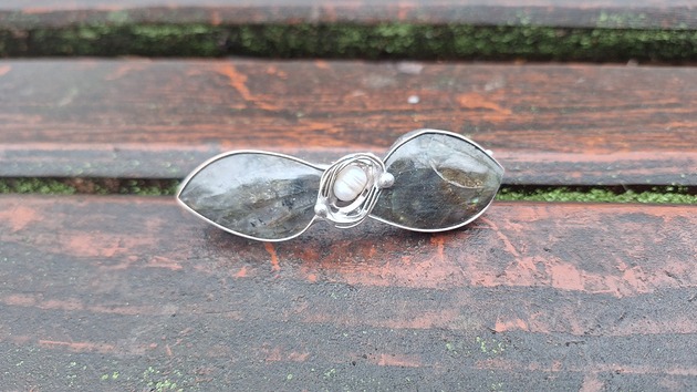 spinki i klamry do włosów Labradoryty - klamra do włosów