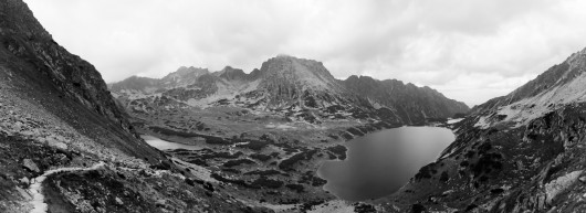 Tatry #7 panorama b&w Przemaski