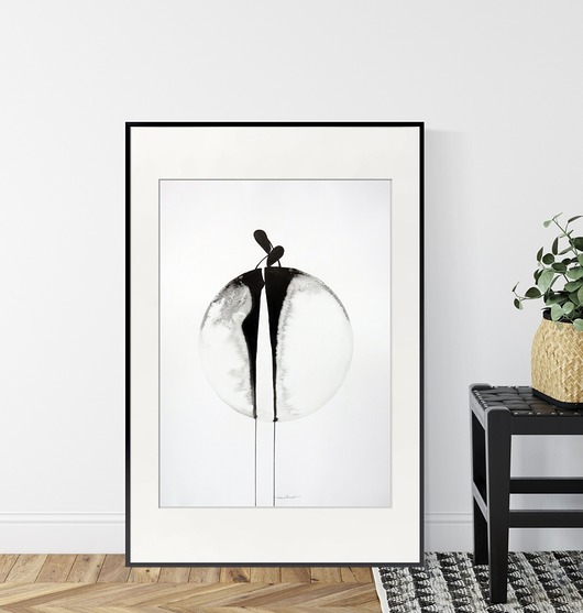 grafika 50 x 70 cm wykonana ręcznie, abstrakcja Krystyna Siwek Art