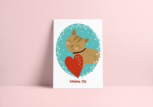 Plakat kocham Cię landart