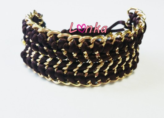 Bransoletka 5X w kolorze brązowym Lonka Jewelry