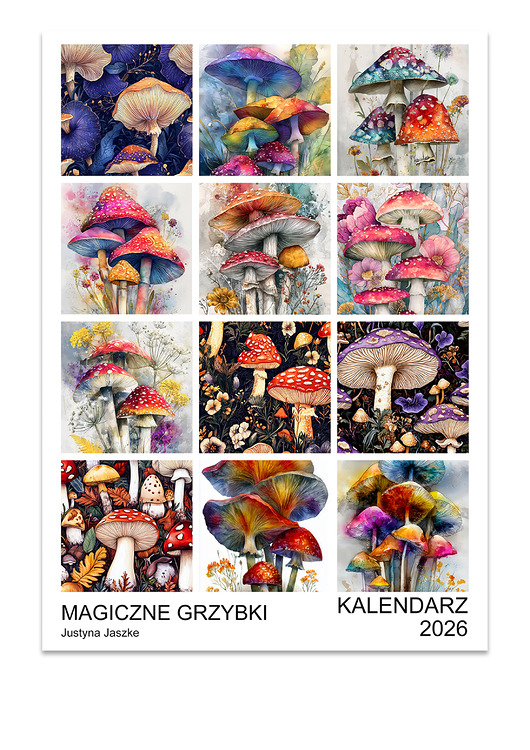 kalendarze i plannery Kalendarz 2026 Magiczne grzybki 15x21 cm