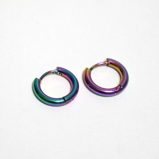 kolczyki - inne Kolekcja Starlight - Tęczowe koła - stal