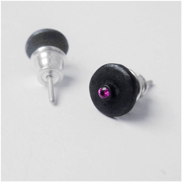 kolczyki z kamieniami Kolczyki OKRĄG