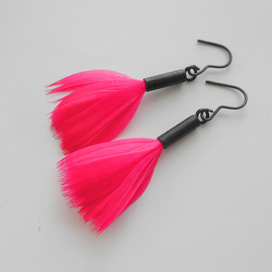 kolczyki z piórami PIÓRKO kolczyki