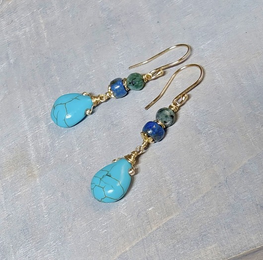 kolczyki pozłacane Kolczyki pozłacane boho glam