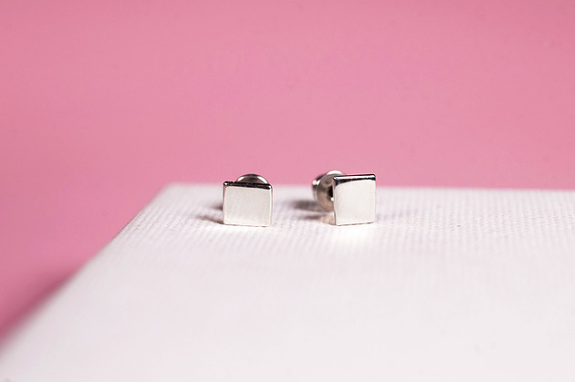 kolczyki srebrne Kolczyki srebrne Kwadraty Full