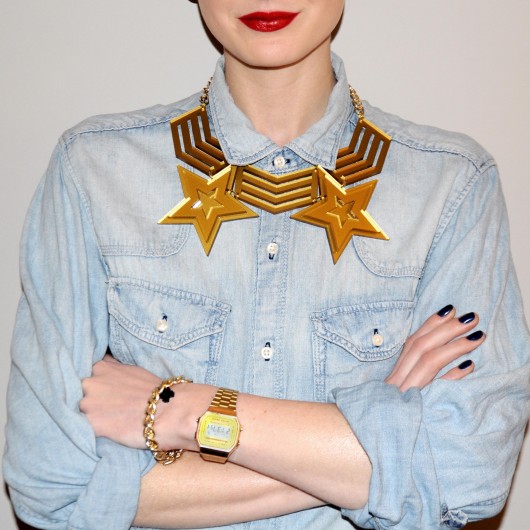 Golden Military Necklace kikimikado