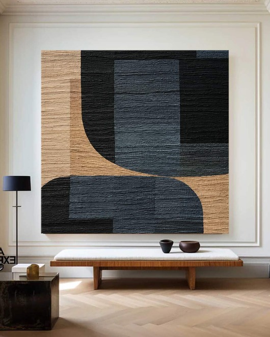 obrazy ZAKROCKA ATELIER obrazy do salonu modernistyczne 120x120cm - FINO