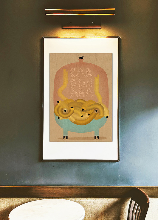 Plakat Carbo nara Dorota Piechocińska ilustraDORA
