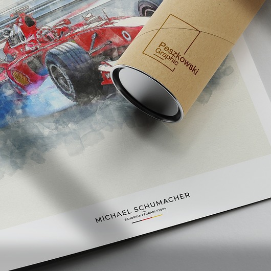 plakaty Plakat Tory wyścigowe - Michael Schumacher