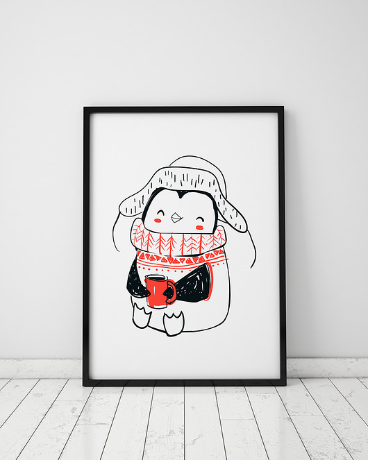 plakaty Plakat z pingwinem