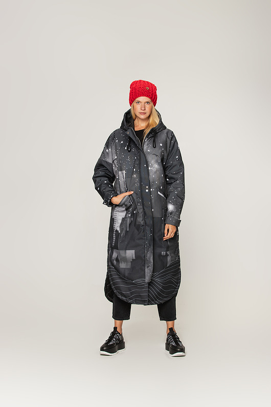 płaszcze damskie Peleryna Zimowa Long - Sole