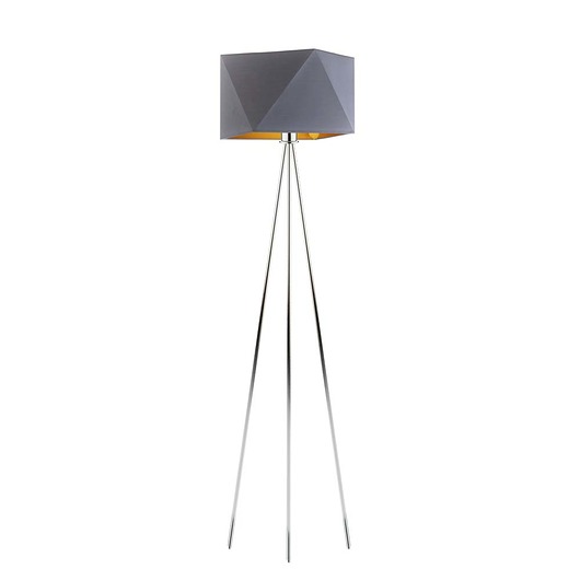 lampy podłogowe Industrialna lampa stojąca z abażurem KANTON GOLD tripod trójnog