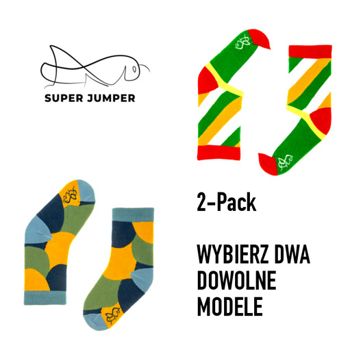 2 - Pack skarpetek  dowolne modele Super Jumper