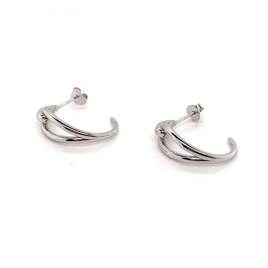 Srebrne kolczyki półkoła VENA Jewellery