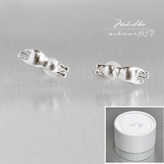 Kotki - srebrne kolczyki + box Ewa Saj  Silver