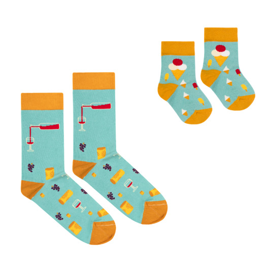 Zestaw 2 par skarpetek dla Mamy i Niemowlaka FAVES. Socks&Friends
