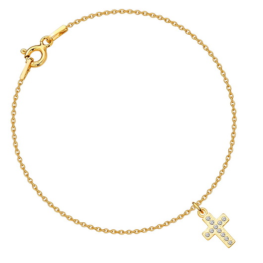 bransoletki złote Bransoletka z krzyżykiem krzyż Swarovski