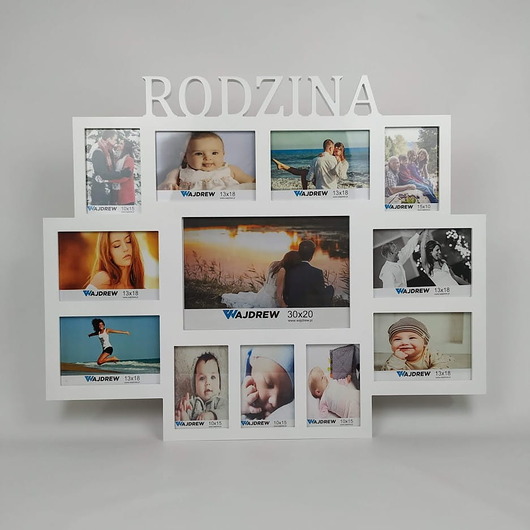 ramki na zdjęcia Multirama ramka na zdjęcia z napisem Rodzina 12 zdjęć