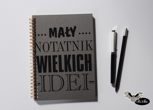 Mały notatnik wielkich..,z ekologicznego papieru Sowia Aleja