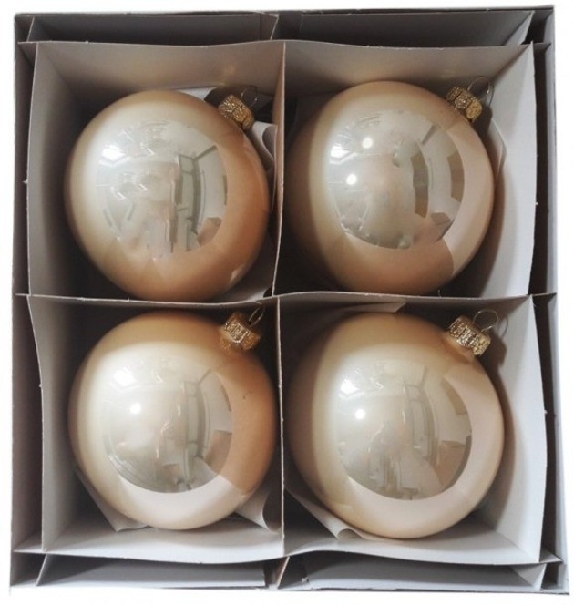 bombki Bombka szklana 4 szt. OPALINA Ø 100 mm ecru