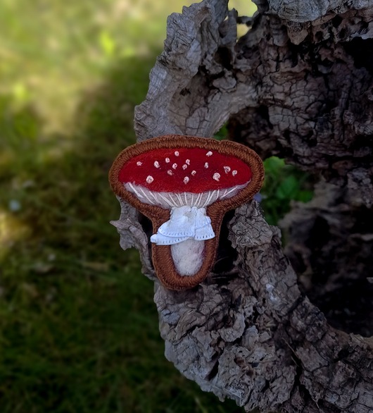 broszki Przypinka z grzybem