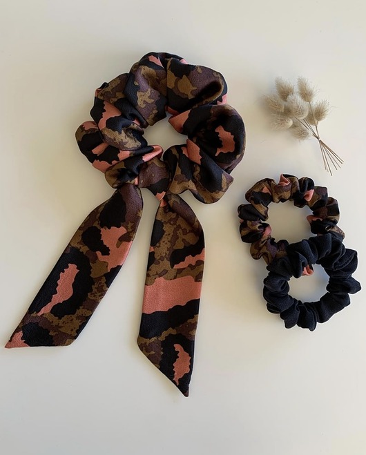 gumki do włosów Scrunchie Lisbon z odwiązywaną szarfą
