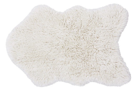 dywany Dywan wełniany Woolly White 75x110 cm Lorena Canals