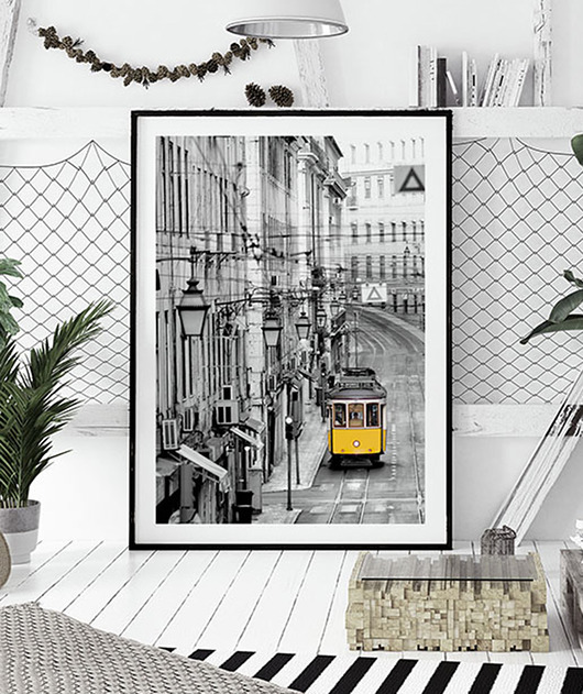 Plakat Lizbona żółty tramwaj Poster Gallery Wall