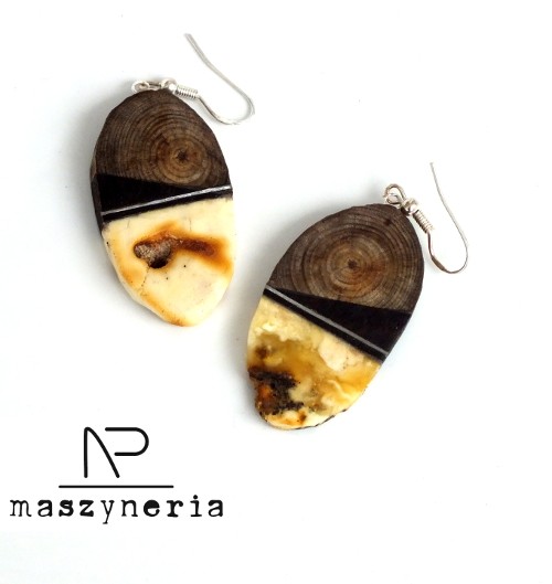 Wood&Amber Kolczyki Maszyneria