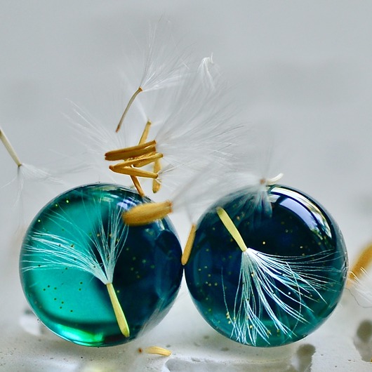 Kolczyki z cytrinowym dmuchawcem Grol Jewellery