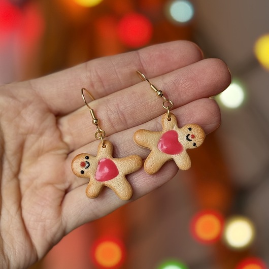 kolczyki z masy plastycznej Kolczyki PIERNICZKI SID pomysł na prezent
