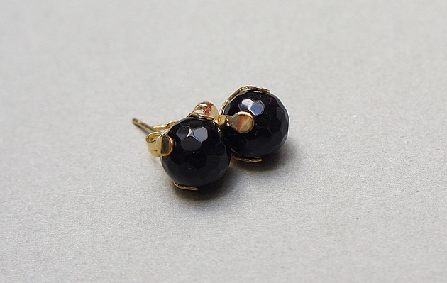 kolczyki z kamieniami Dots - onyks vol. 3 /alloys collection/ - sztyfty